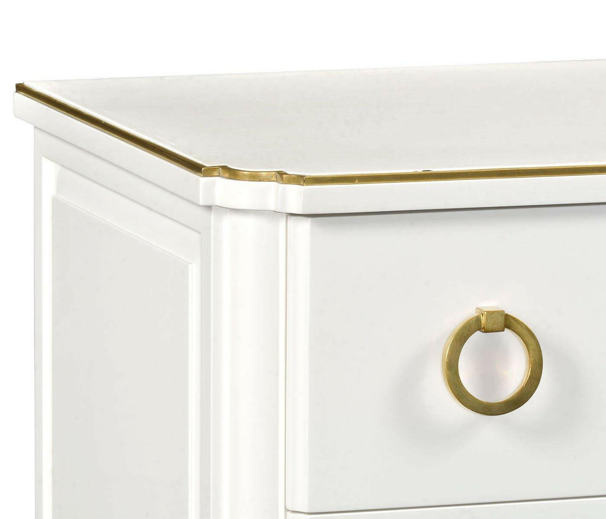 Jonathan Charles Chest of 3 Drawers Painted Ivory.