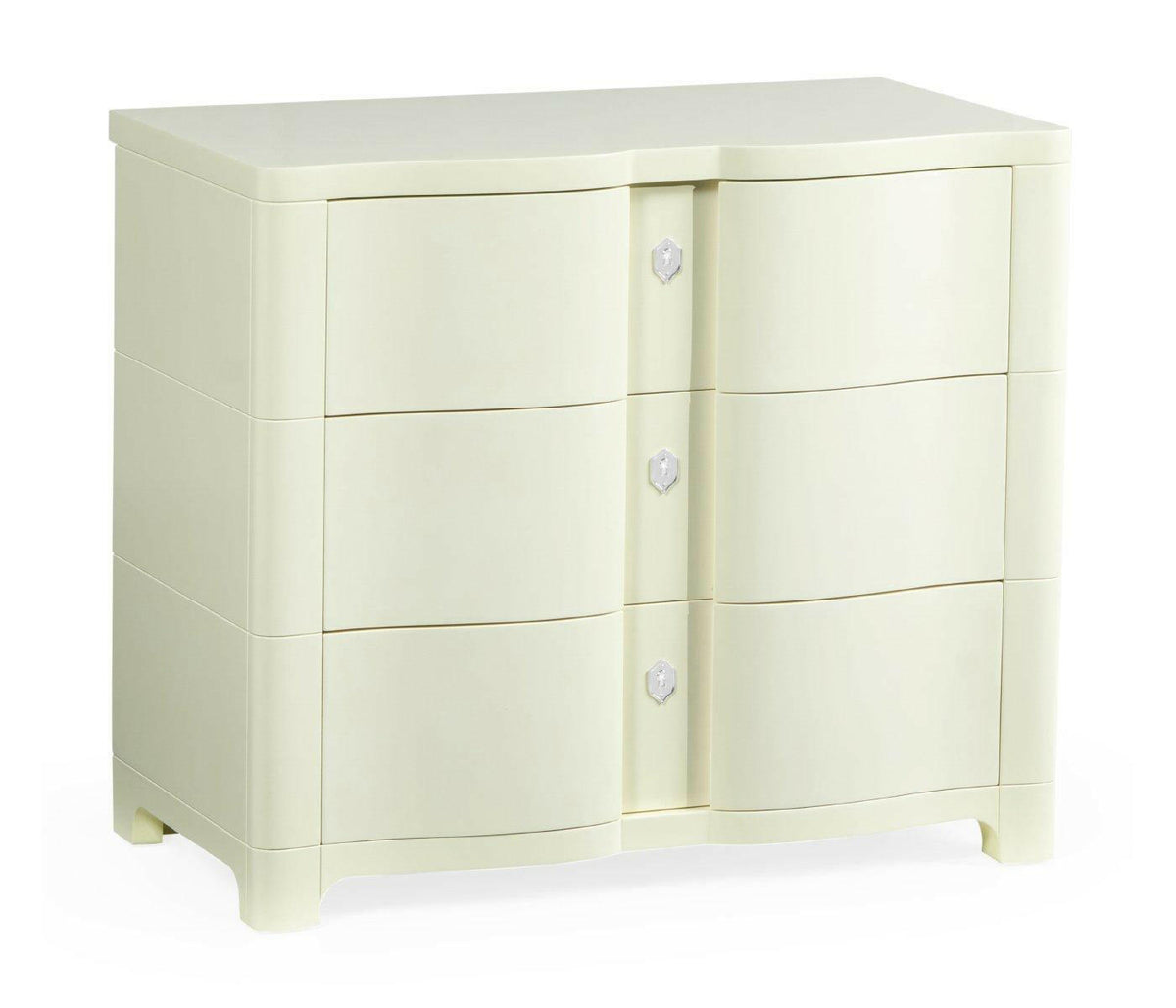 Jonathan Charles Chest of Drawers Bowfront in Ivory.