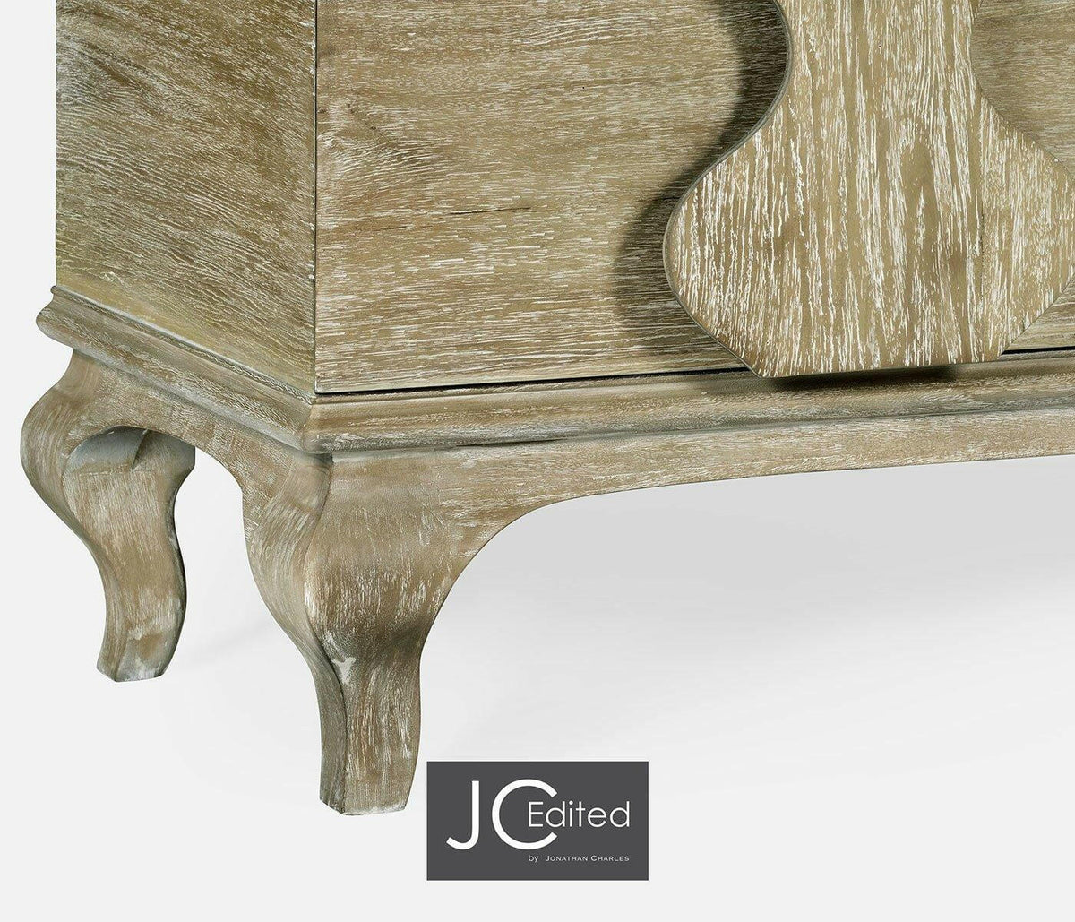 Jonathan Charles Chest of Drawers Eclectic with Marble Top - Limed Acacia.
