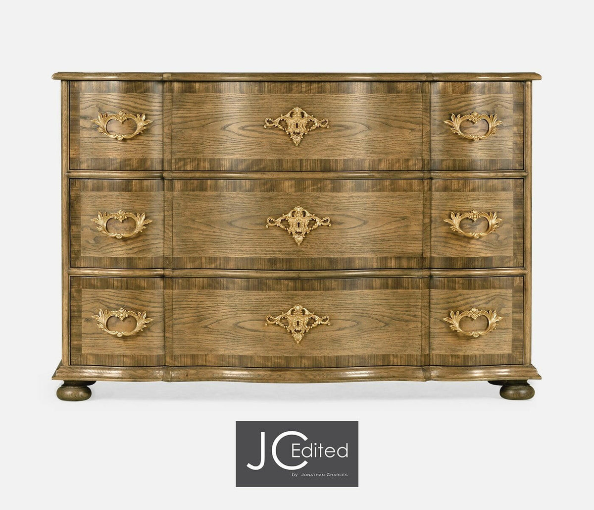 Jonathan Charles Chest of Drawers English Serpentine.