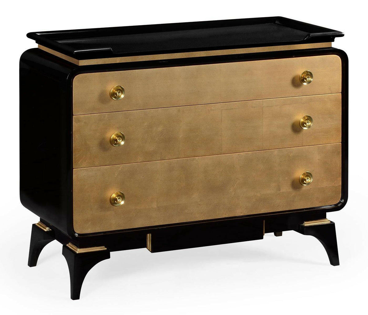 Jonathan Charles Chest of Drawers Oriental - Black Lacquer.