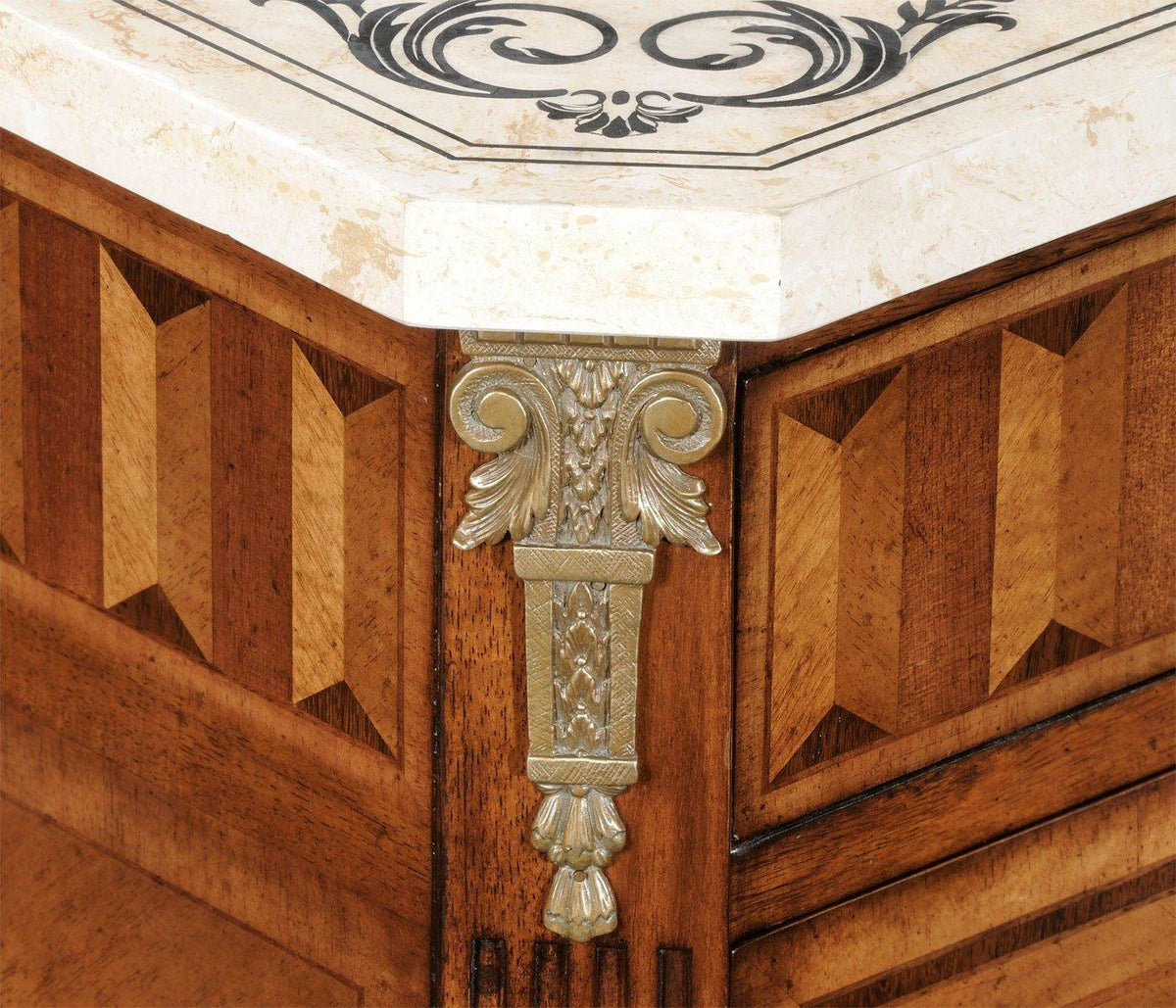 Jonathan Charles Chest of Drawers Palazzo in White Scagliola.