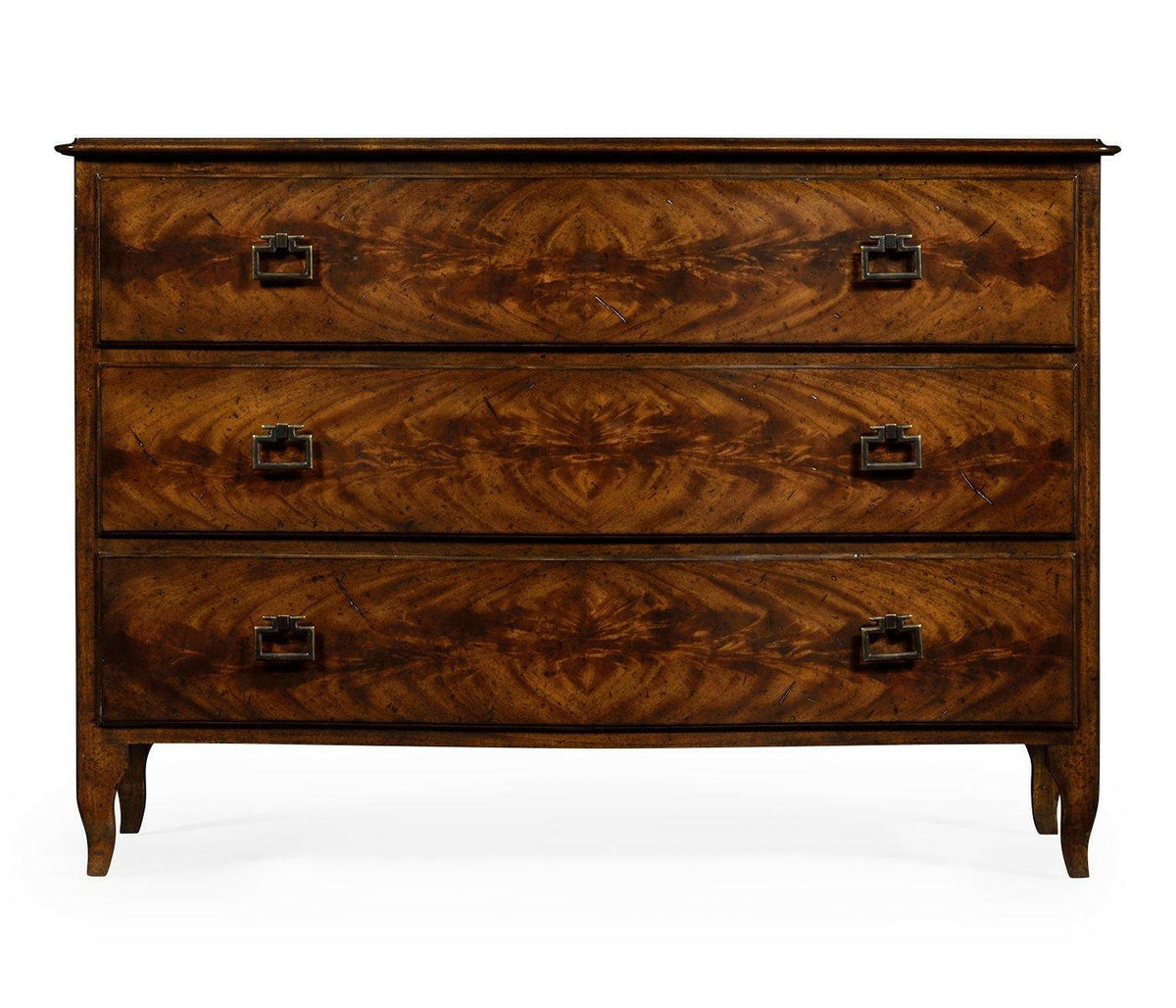 Jonathan Charles Chest of Drawers Sheraton in Brown Mahogany.