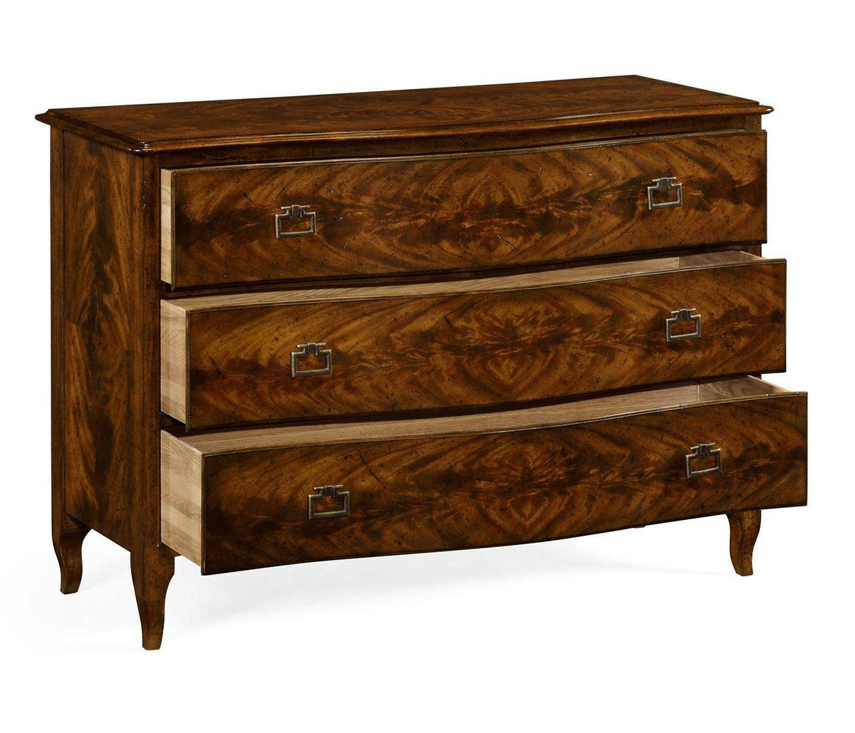 Jonathan Charles Chest of Drawers Sheraton in Brown Mahogany.
