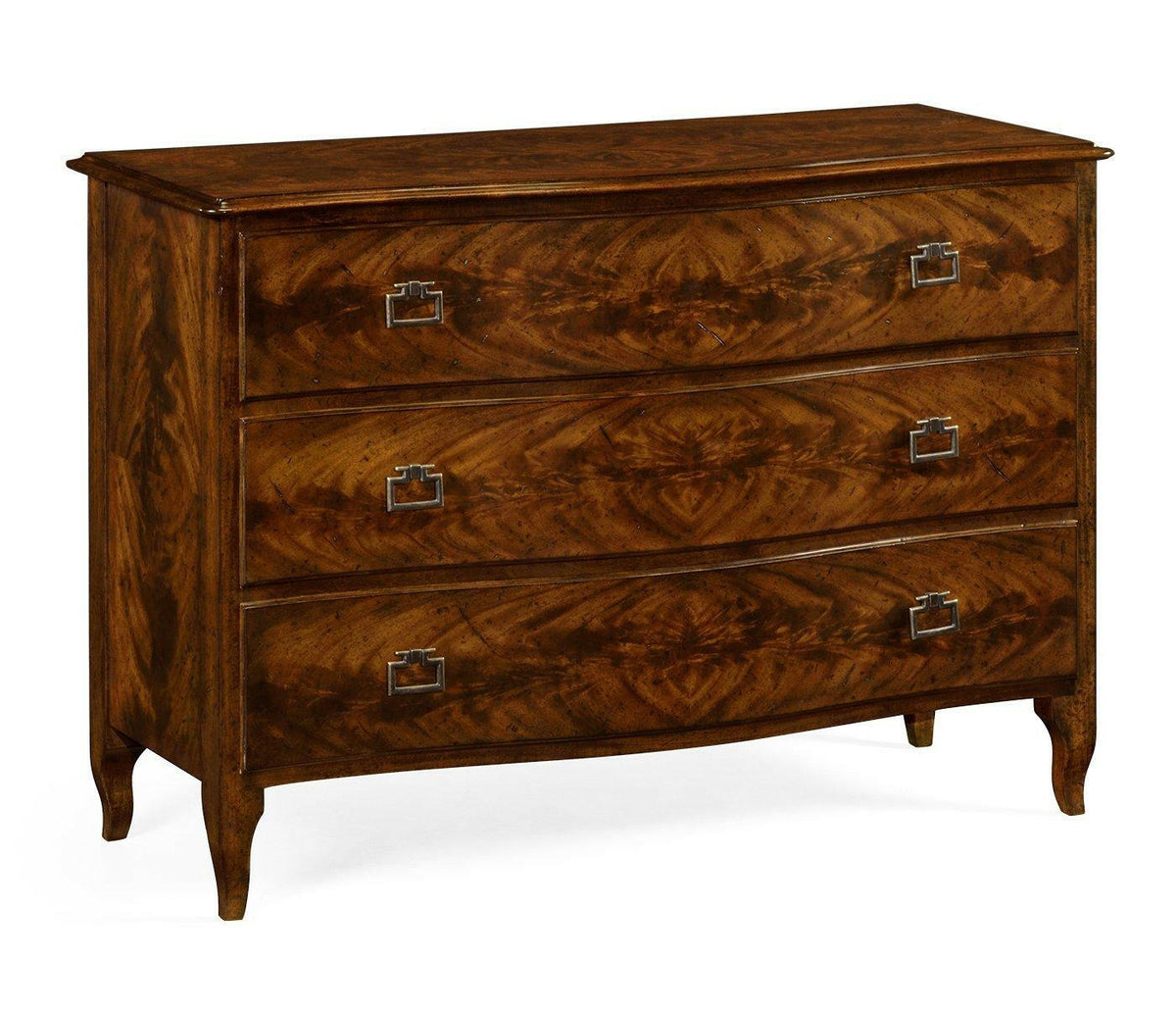 Jonathan Charles Chest of Drawers Sheraton in Brown Mahogany.