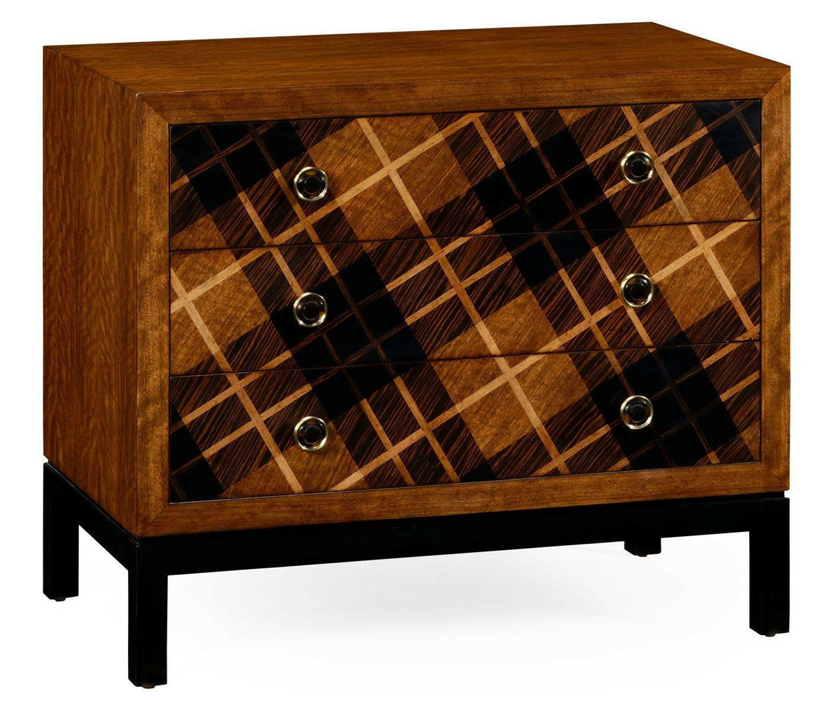 Jonathan Charles Chest of Drawers Tartan in Walnut.