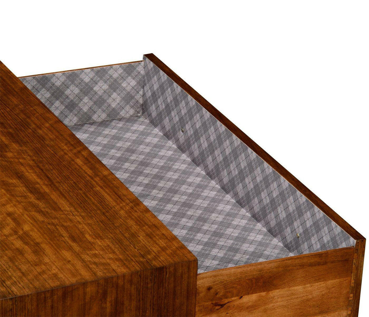 Jonathan Charles Chest of Drawers Tartan in Walnut.