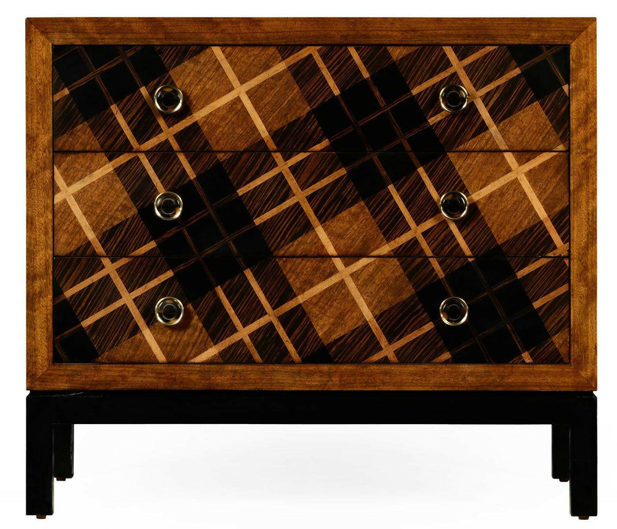 Jonathan Charles Chest of Drawers Tartan in Walnut.