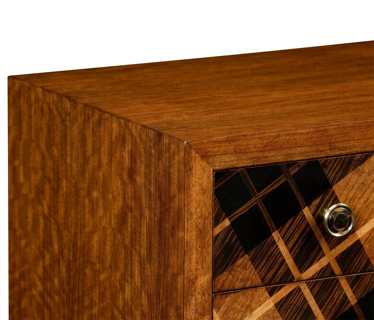 Jonathan Charles Chest of Drawers Tartan in Walnut.