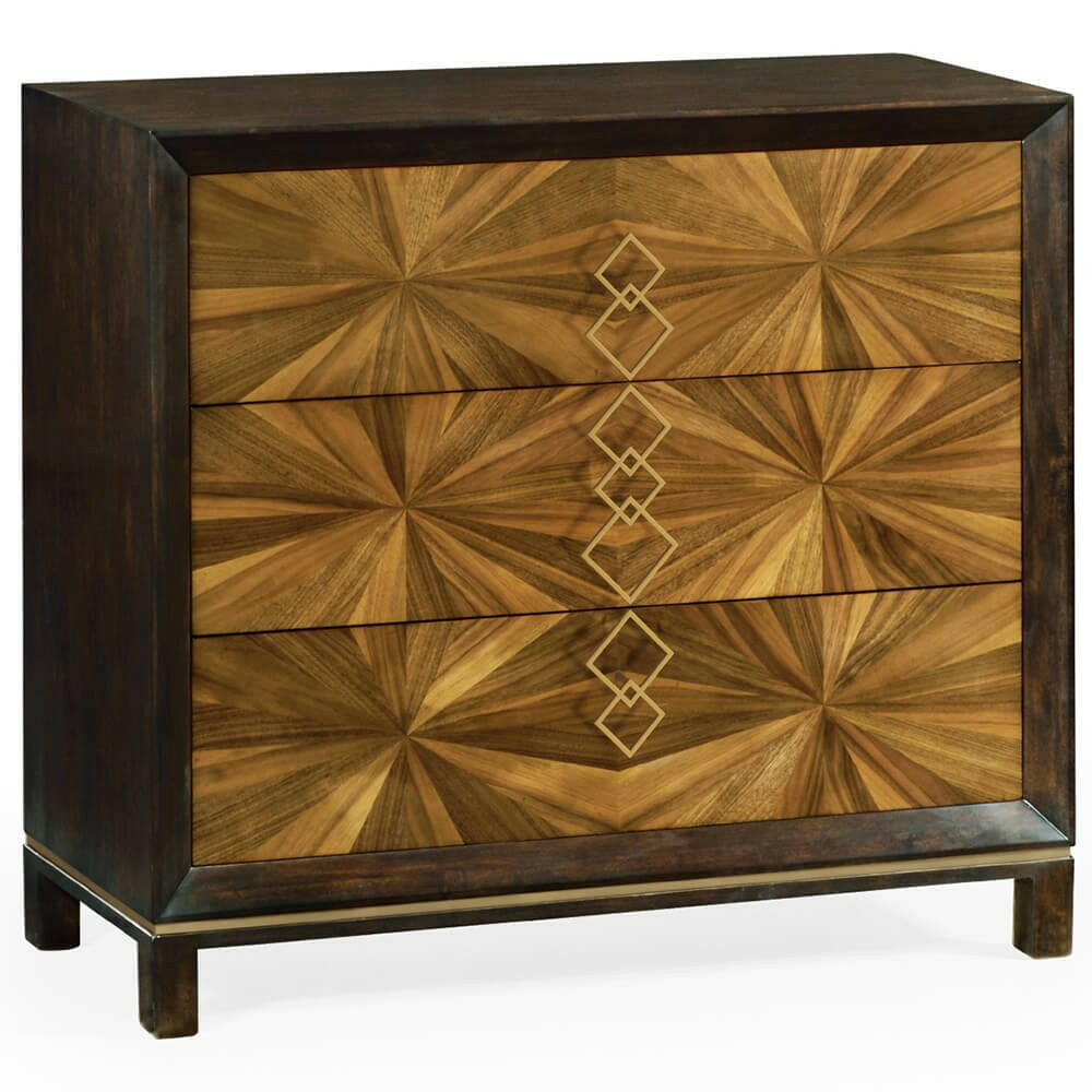 Jonathan Charles Chest of Drawers Walnut Bookmatched.