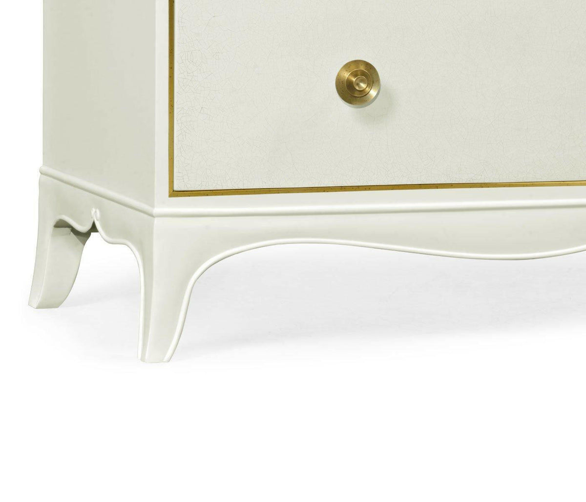 Jonathan Charles Chest of Four Drawers Crackle Ceramic Lacquer.