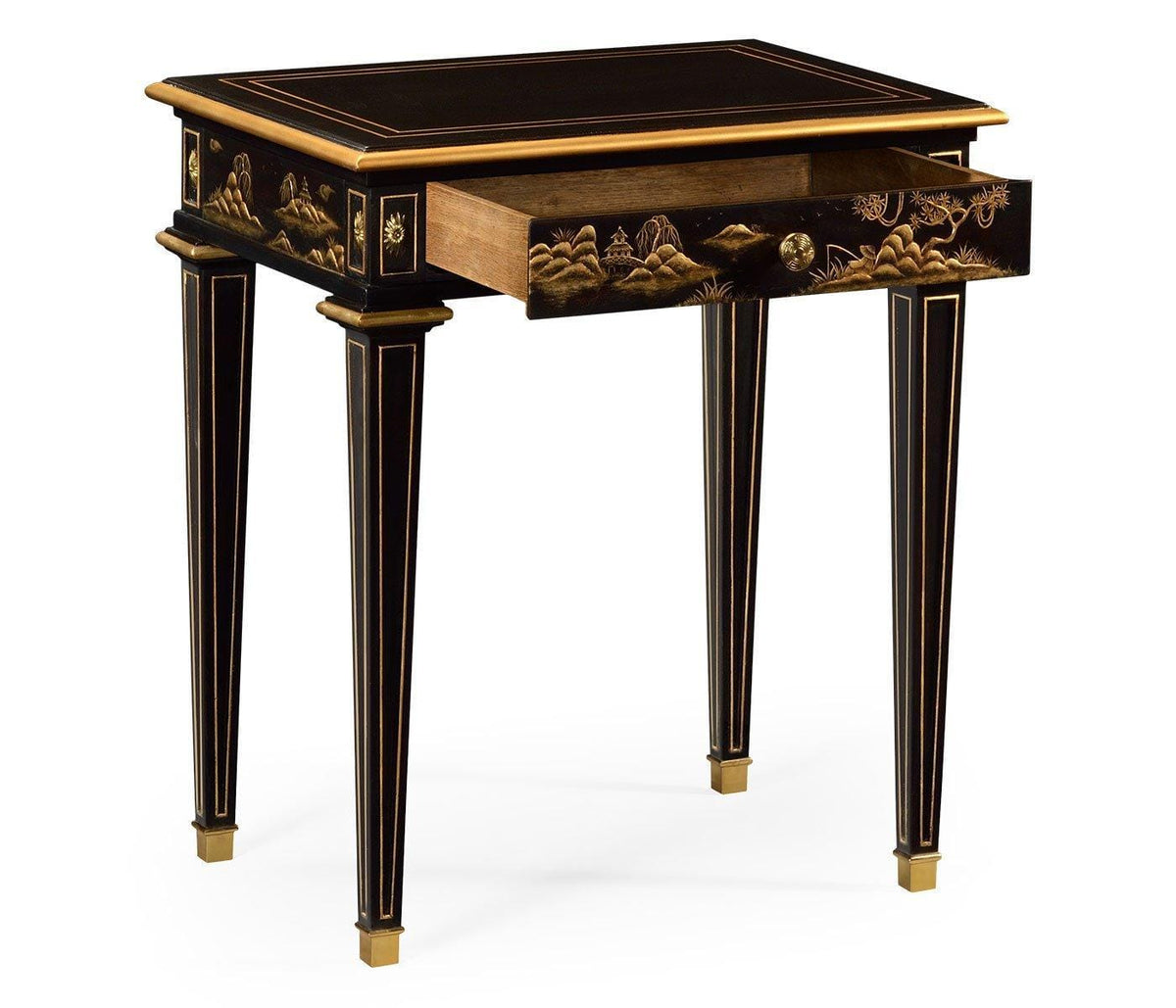 Jonathan Charles Chinoiserie Style Bedside Table.