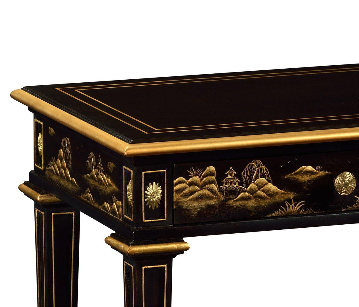 Jonathan Charles Chinoiserie Style Bedside Table.