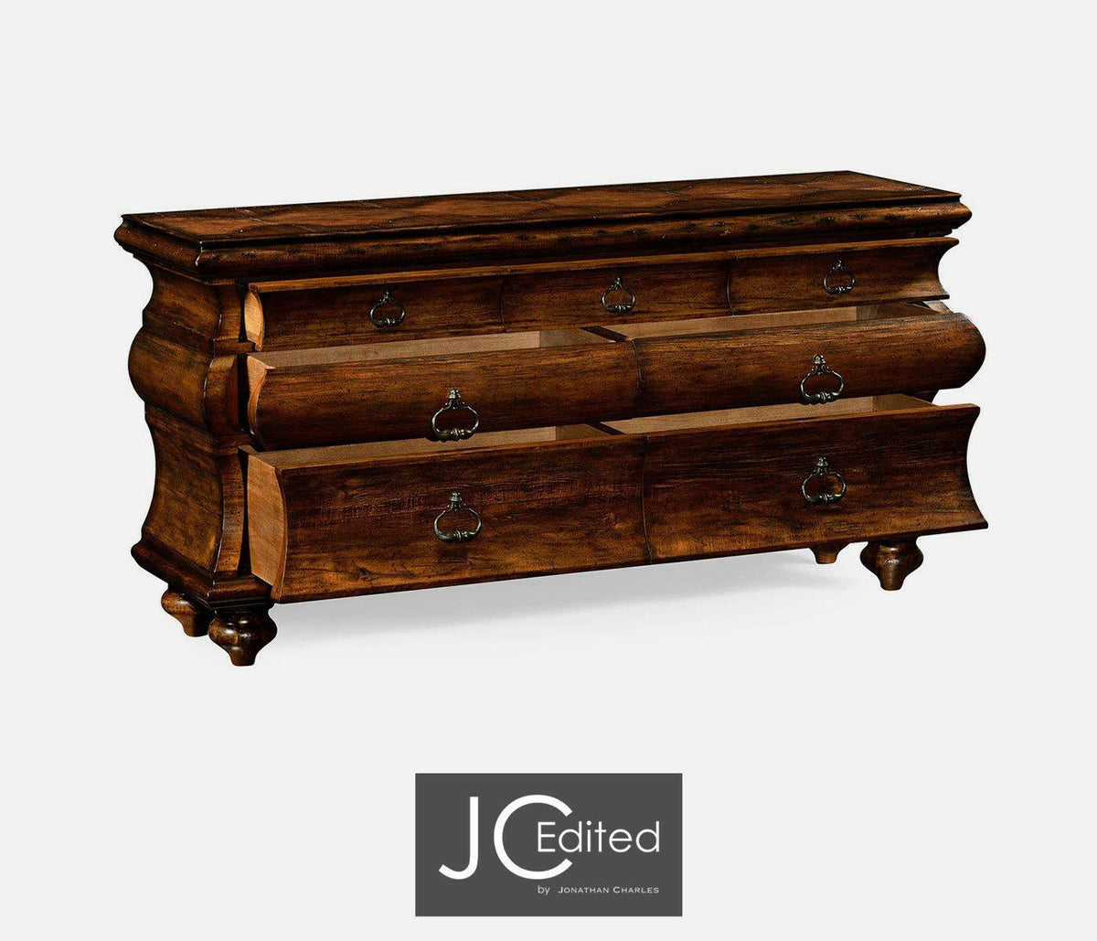 Jonathan Charles Dresser Eclectic in Rustic Walnut.