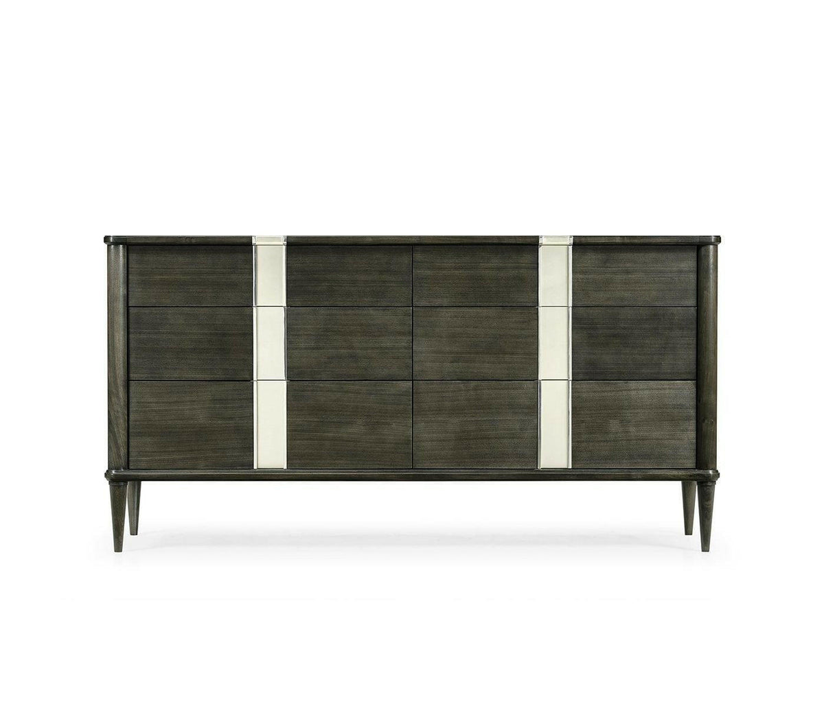 Jonathan Charles Dresser with Six Drawers in Dark Grey Walnut.
