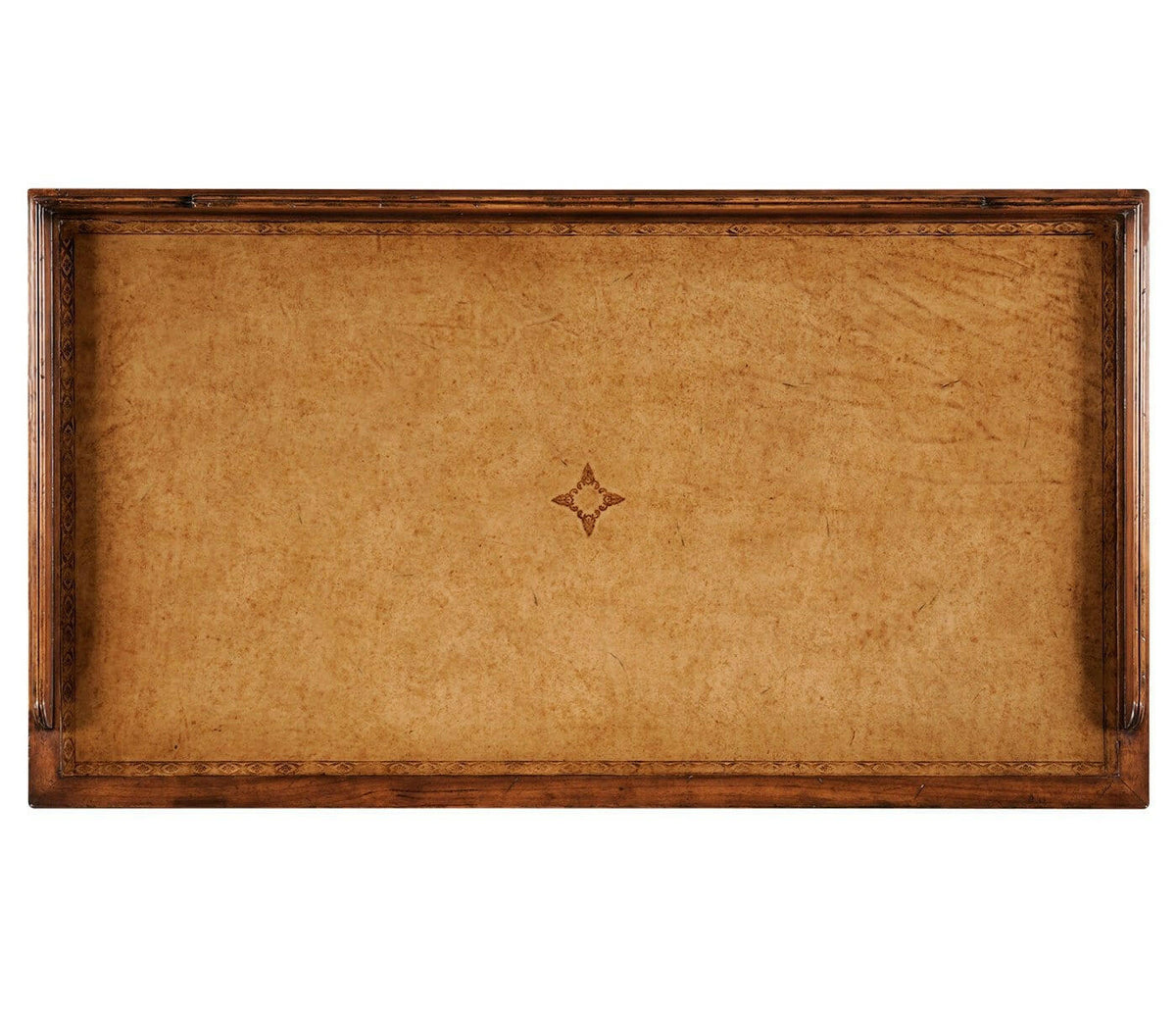 Jonathan Charles Dressing Table Monarch with Leather Inset Drawers.