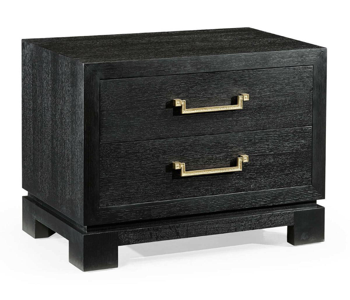 Jonathan Charles Ebonised Oak Bedside Cabinet.