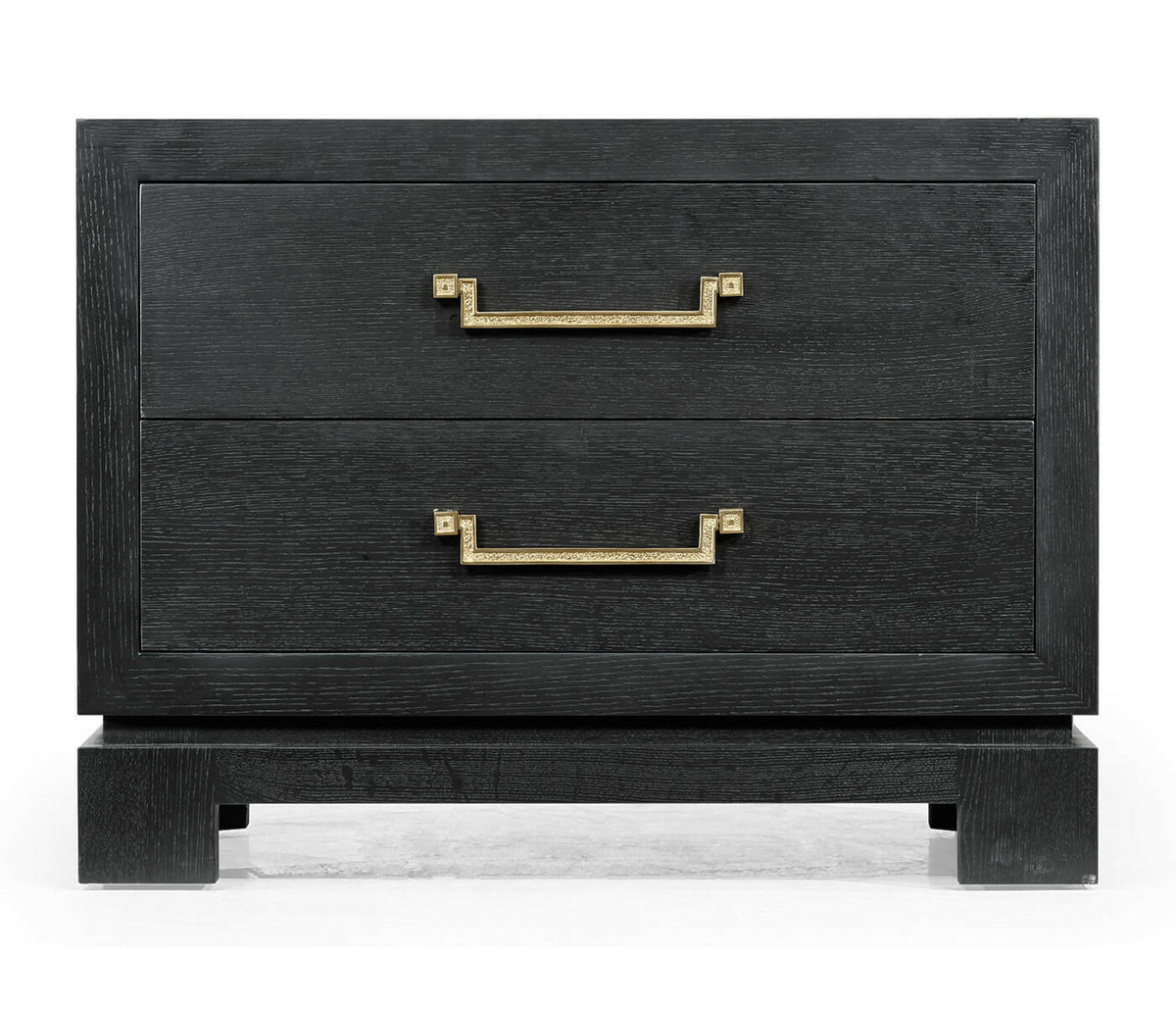Jonathan Charles Ebonised Oak Bedside Cabinet.