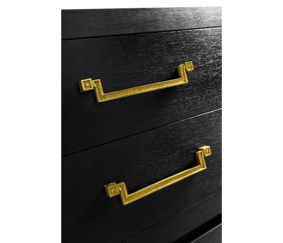 Jonathan Charles Ebonised Oak Bedside Cabinet.