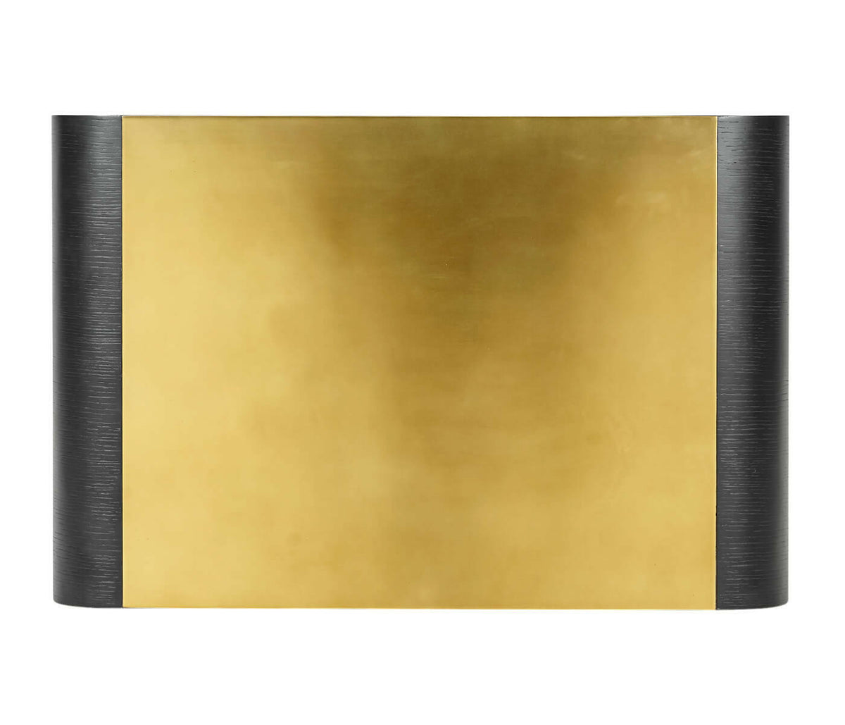 Jonathan Charles Ebonised Oak Curved Bedside Cabinet.