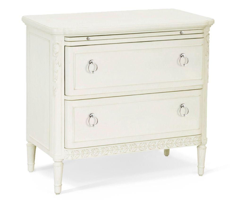 Jonathan Charles Floral Motif Bedside Table with Drawers.