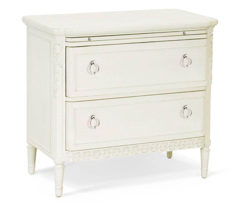 Jonathan Charles Sleeping Jonathan Charles Floral Motif Bedside Table with Drawers House of Isabella UK