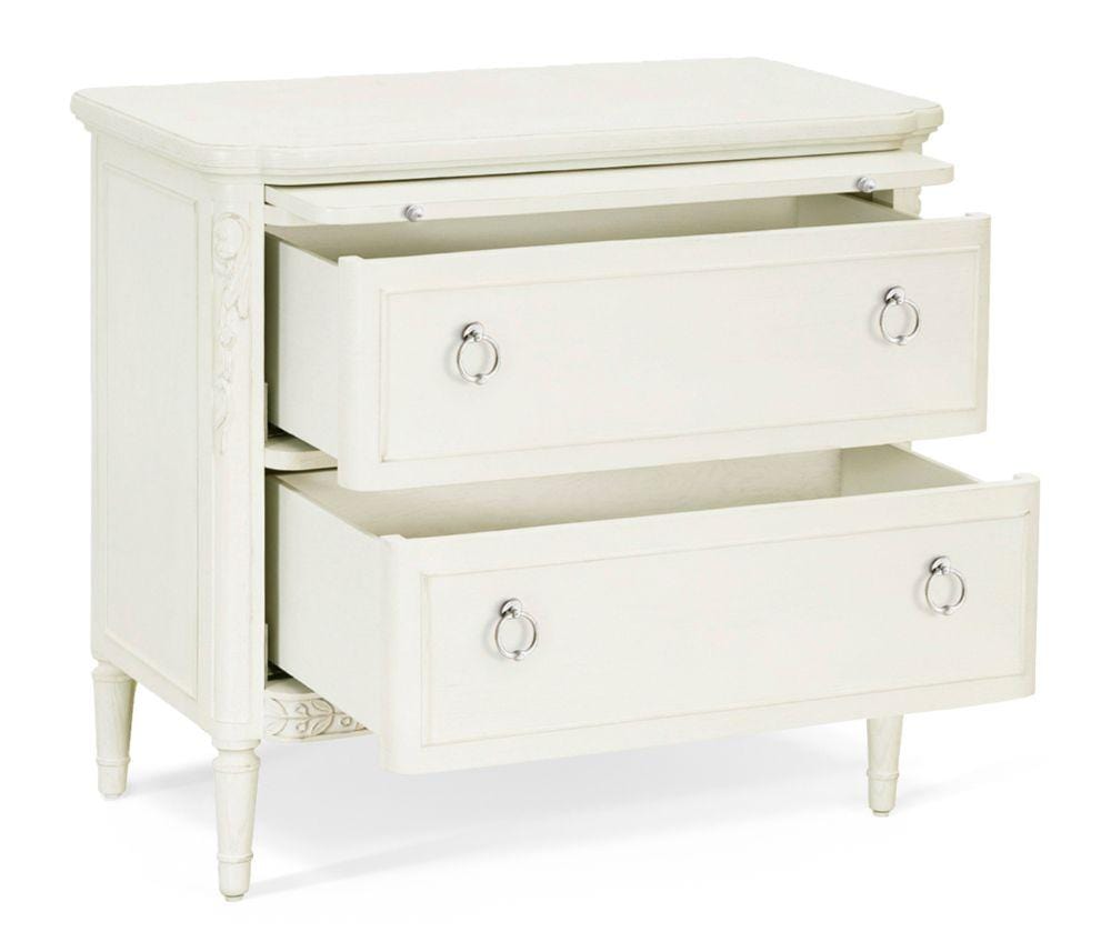 Jonathan Charles Floral Motif Bedside Table with Drawers.