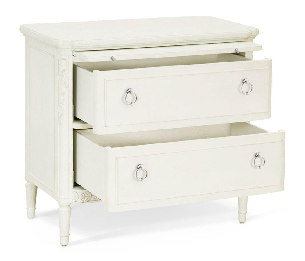 Jonathan Charles Sleeping Jonathan Charles Floral Motif Bedside Table with Drawers House of Isabella UK