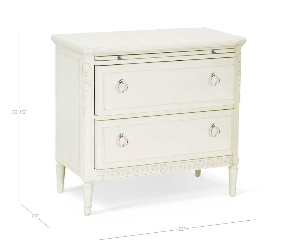 Jonathan Charles Floral Motif Bedside Table with Drawers.