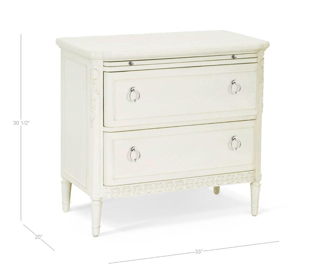 Jonathan Charles Sleeping Jonathan Charles Floral Motif Bedside Table with Drawers House of Isabella UK