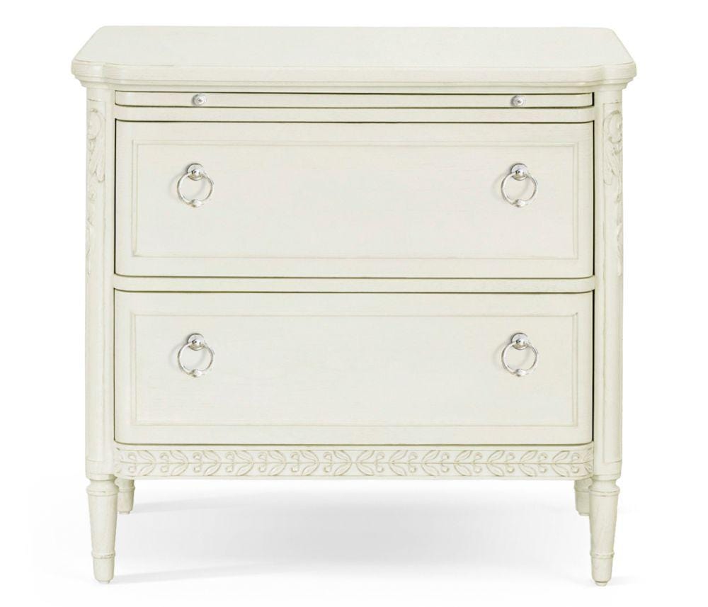 Jonathan Charles Floral Motif Bedside Table with Drawers.