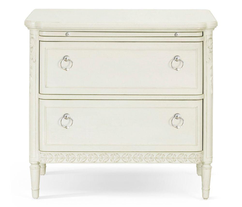 Jonathan Charles Sleeping Jonathan Charles Floral Motif Bedside Table with Drawers House of Isabella UK