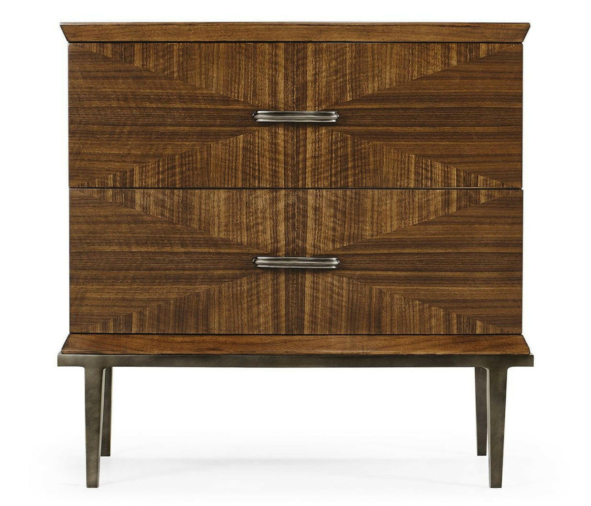 Jonathan Charles Garonne Walnut Bedside Chest.