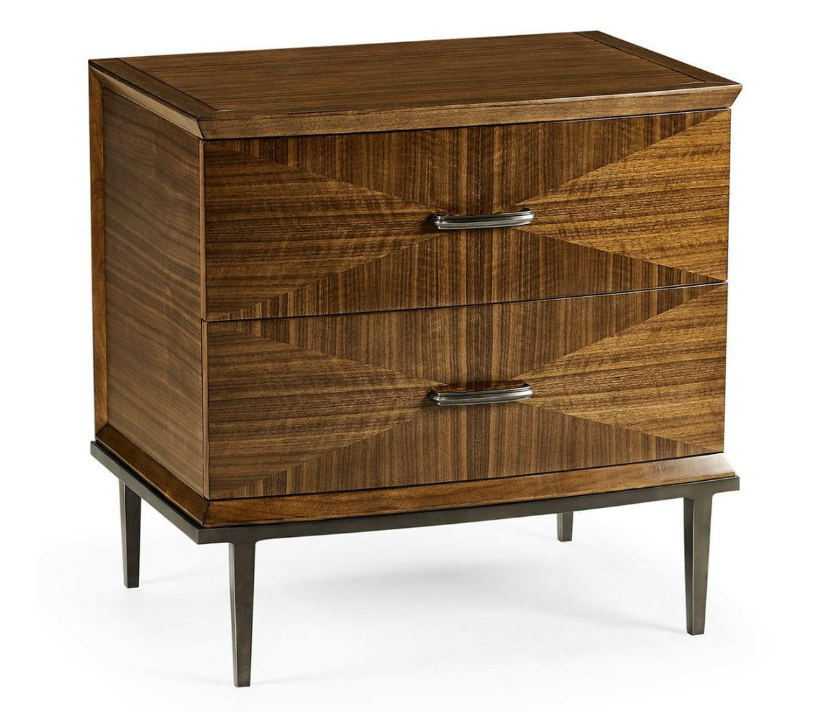 Jonathan Charles Garonne Walnut Bedside Chest.