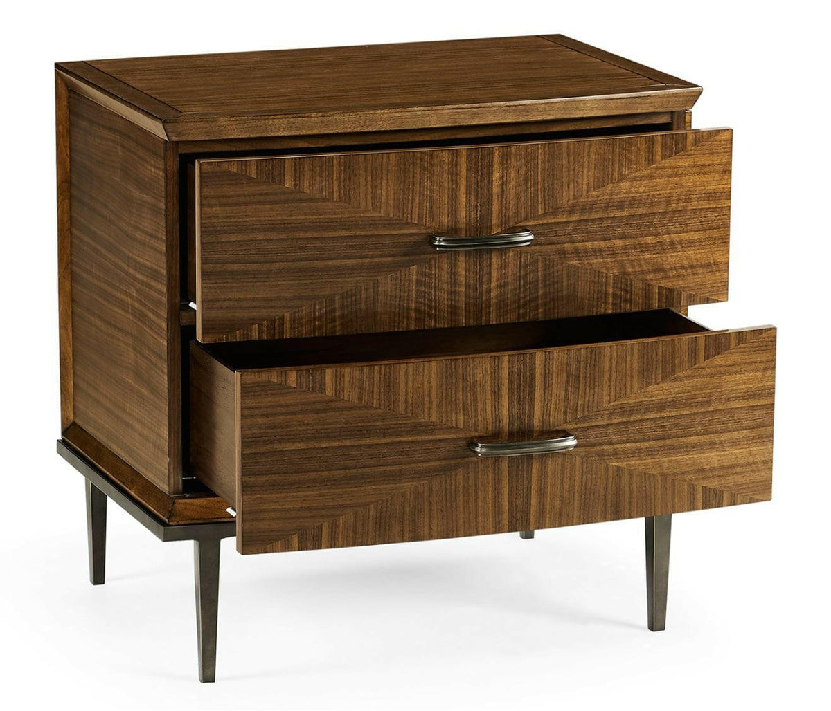 Jonathan Charles Garonne Walnut Bedside Chest.