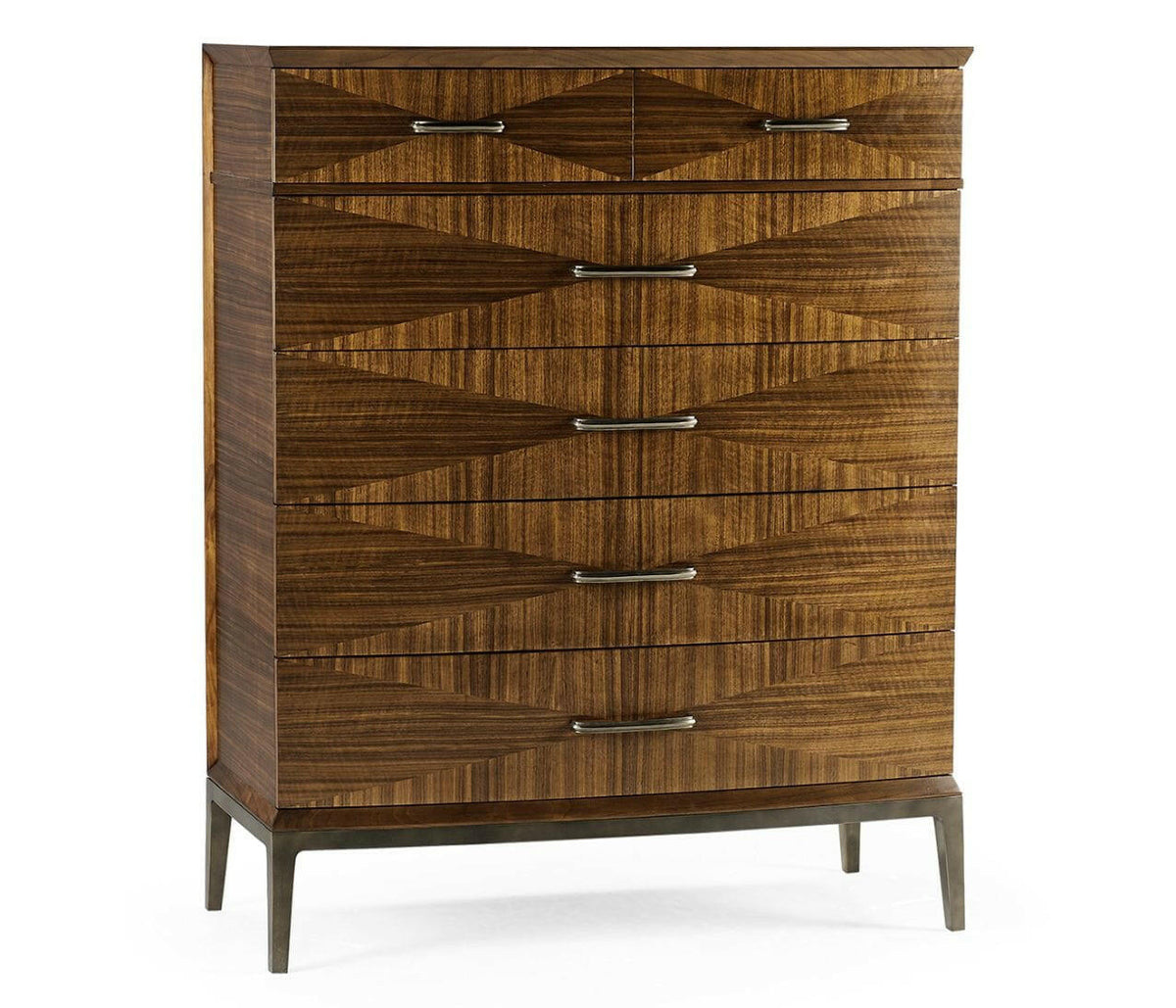 Jonathan Charles Garonne Walnut Tall Chest of Drawers.