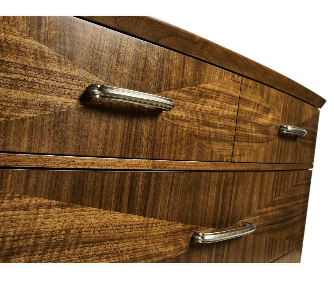 Jonathan Charles Garonne Walnut Tall Chest of Drawers.