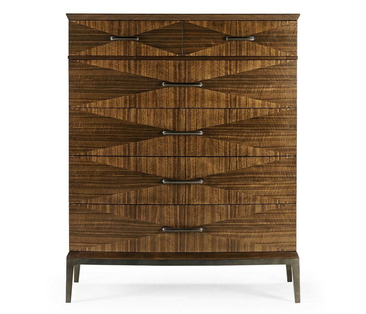 Jonathan Charles Garonne Walnut Tall Chest of Drawers.