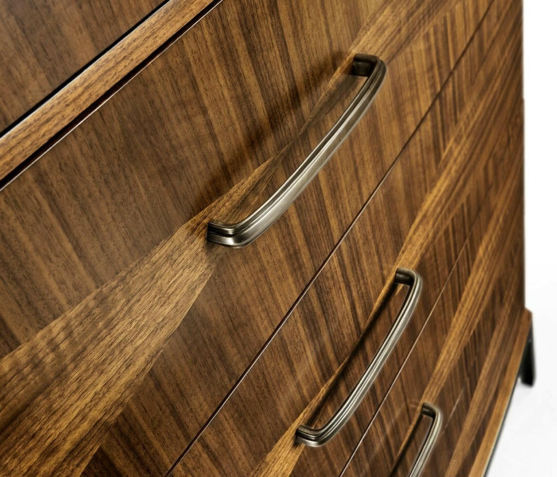 Jonathan Charles Garonne Walnut Tall Chest of Drawers.