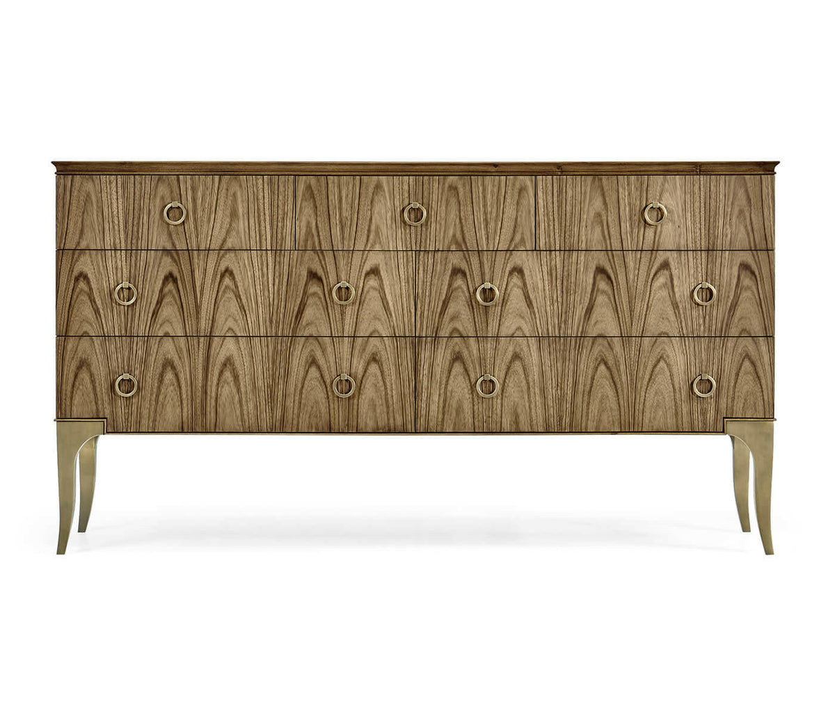 Jonathan Charles Golden Amber & Brass Dresser.