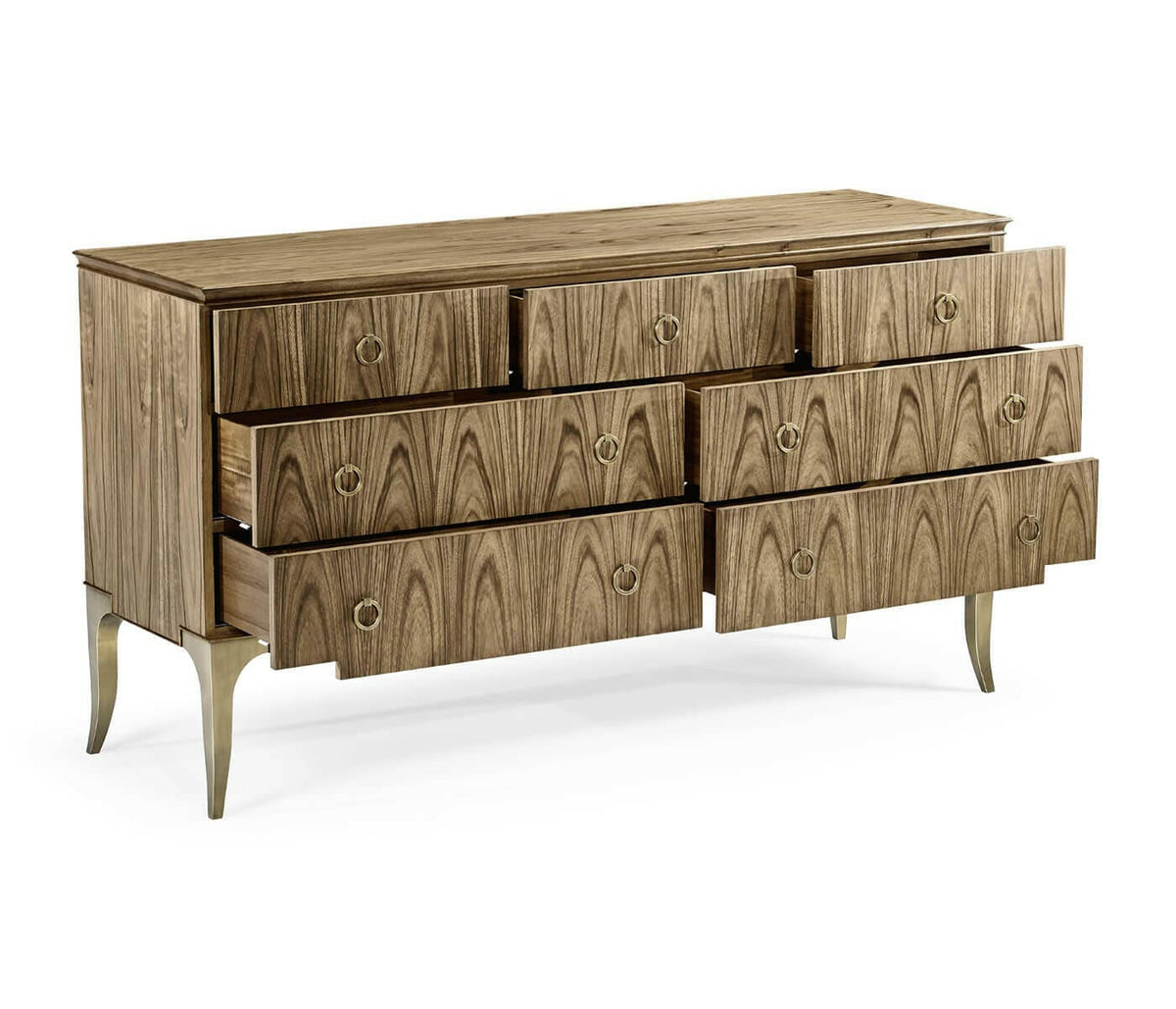 Jonathan Charles Golden Amber & Brass Dresser.