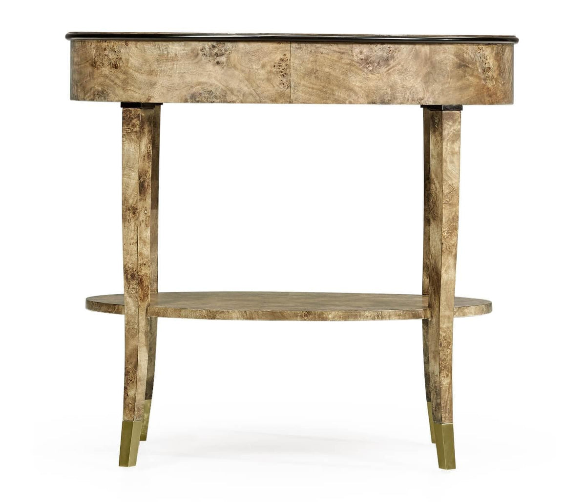 Jonathan Charles Golden Amber Oval Bedside Table.