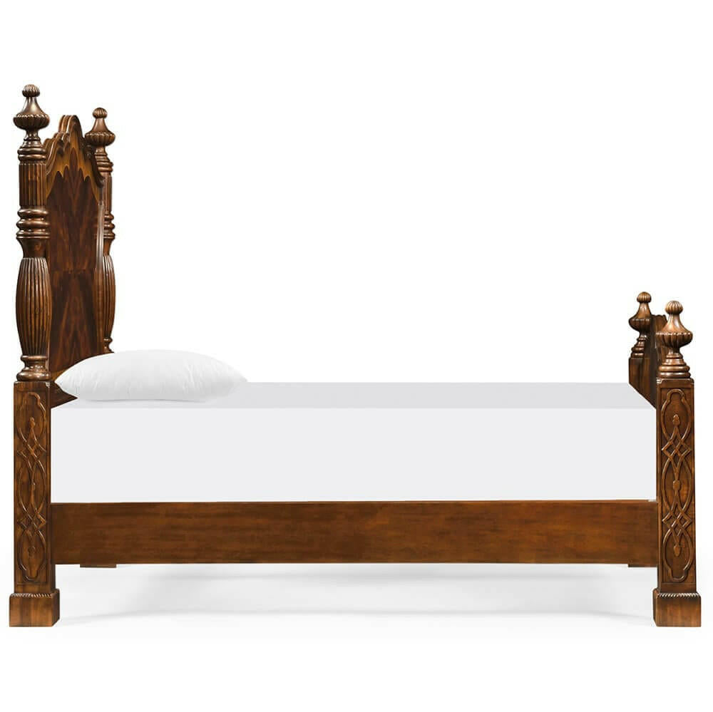 Jonathan Charles King Four Poster Bed Chippendale in Mahogany.