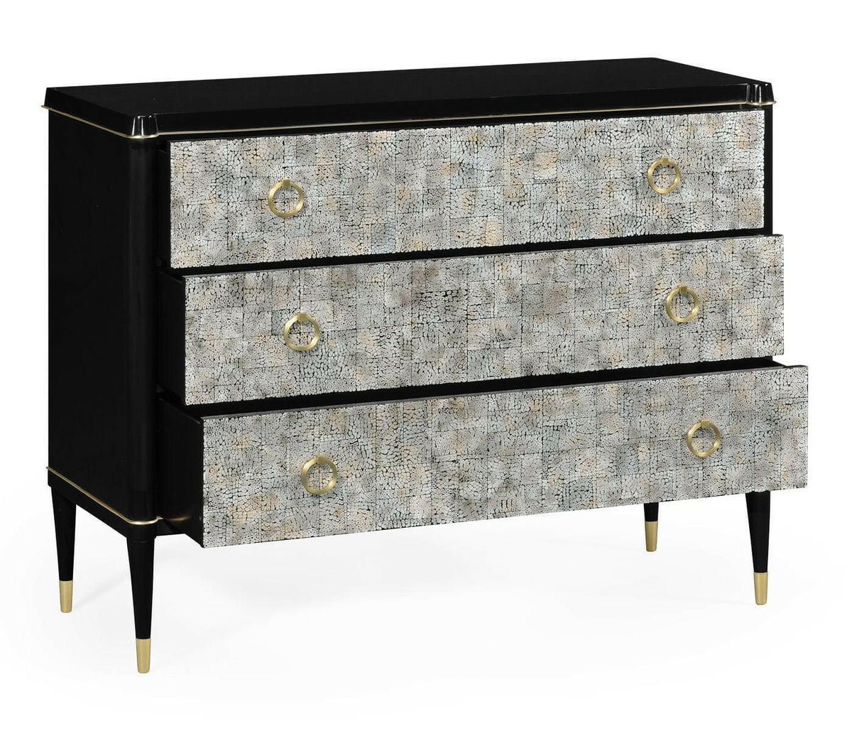 Jonathan Charles Large Chest of Drawers in Light Grey Eggshell.