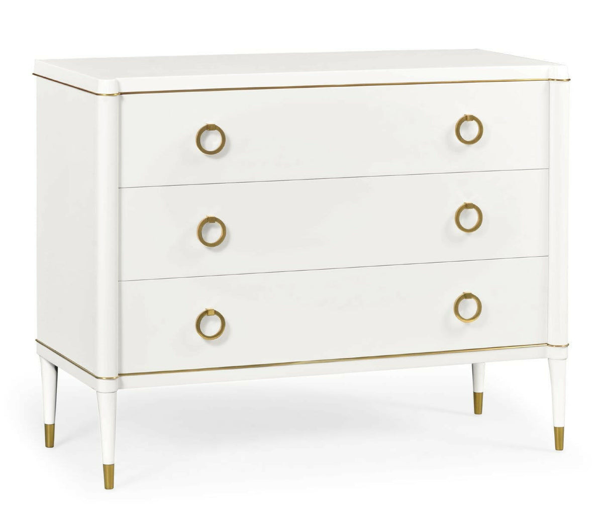 Jonathan Charles Large Chest of Drawers Painted Ivory.
