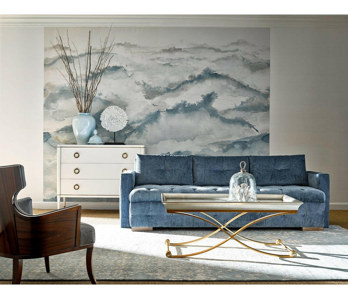 Jonathan Charles Large Chest of Drawers Painted Ivory.