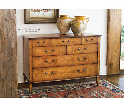 Jonathan Charles Sleeping Jonathan Charles Large Chest of Drawers Satinwood House of Isabella UK