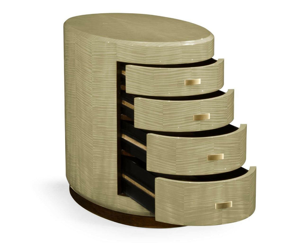 Jonathan Charles Oval Chest of Drawers Art Deco.