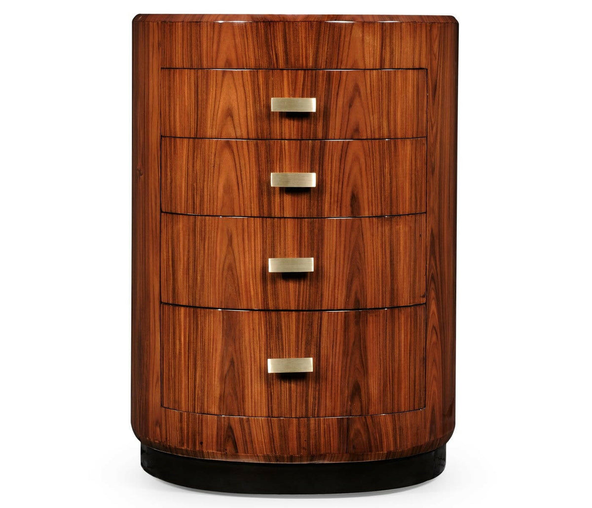 Jonathan Charles Oval Chest of Drawers with Brass Handles (high Lustre).