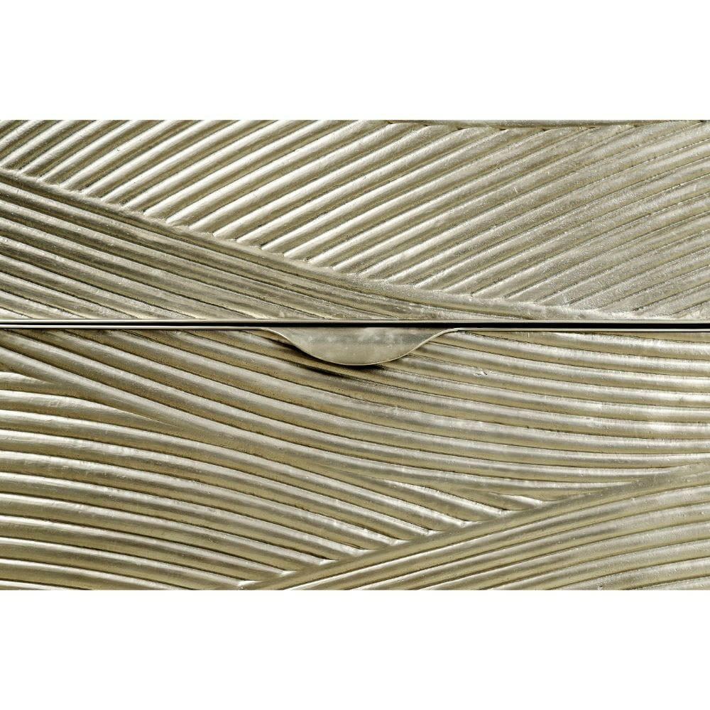 Jonathan Charles Ripple Texture Cast Metal Dresser.